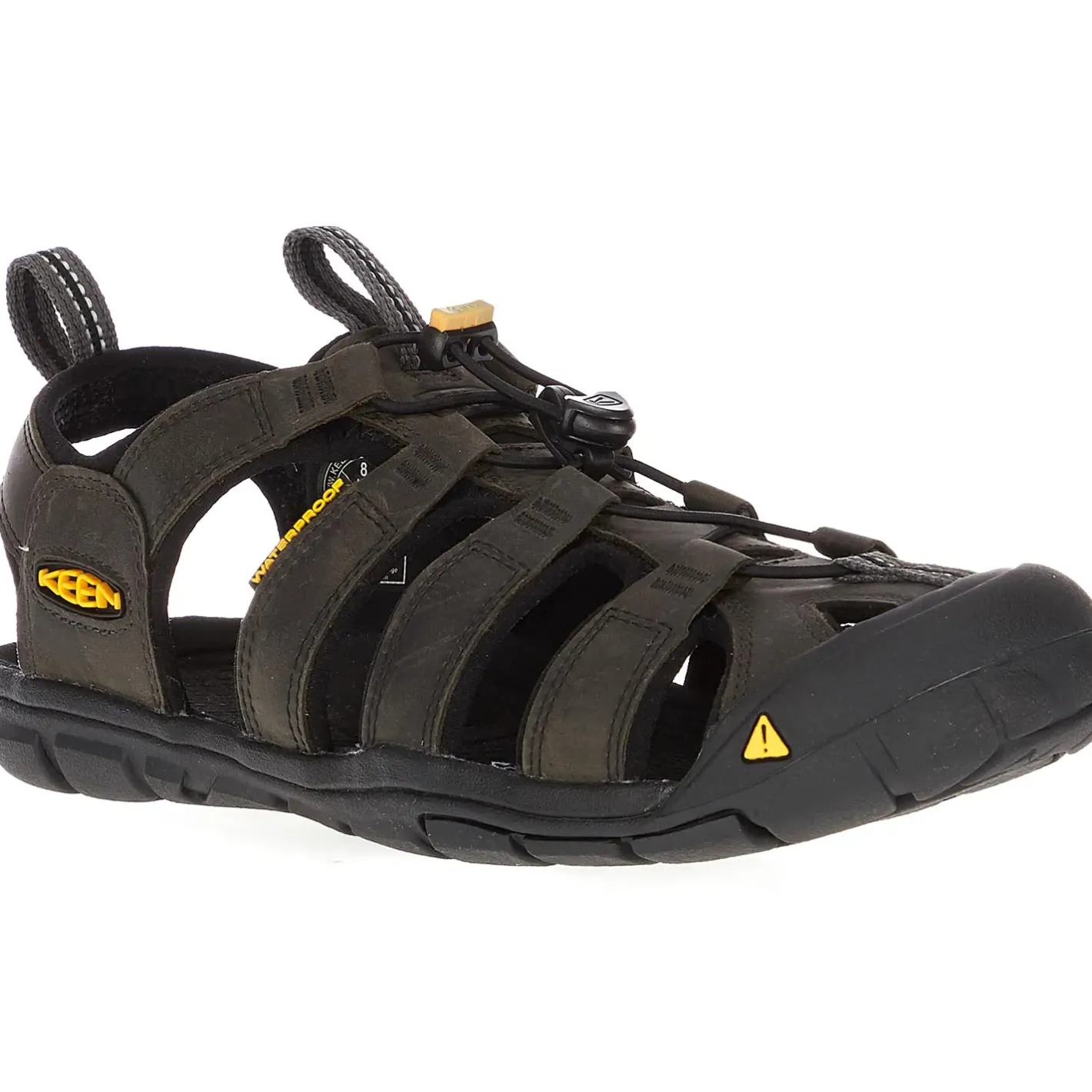 Keen Sandaler|Sandaler<Mens Clearwater CNX Leather Sort (MAGNET/BLACK)