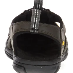 Keen Sandaler|Sandaler<Mens Clearwater CNX Leather Sort (MAGNET/BLACK)