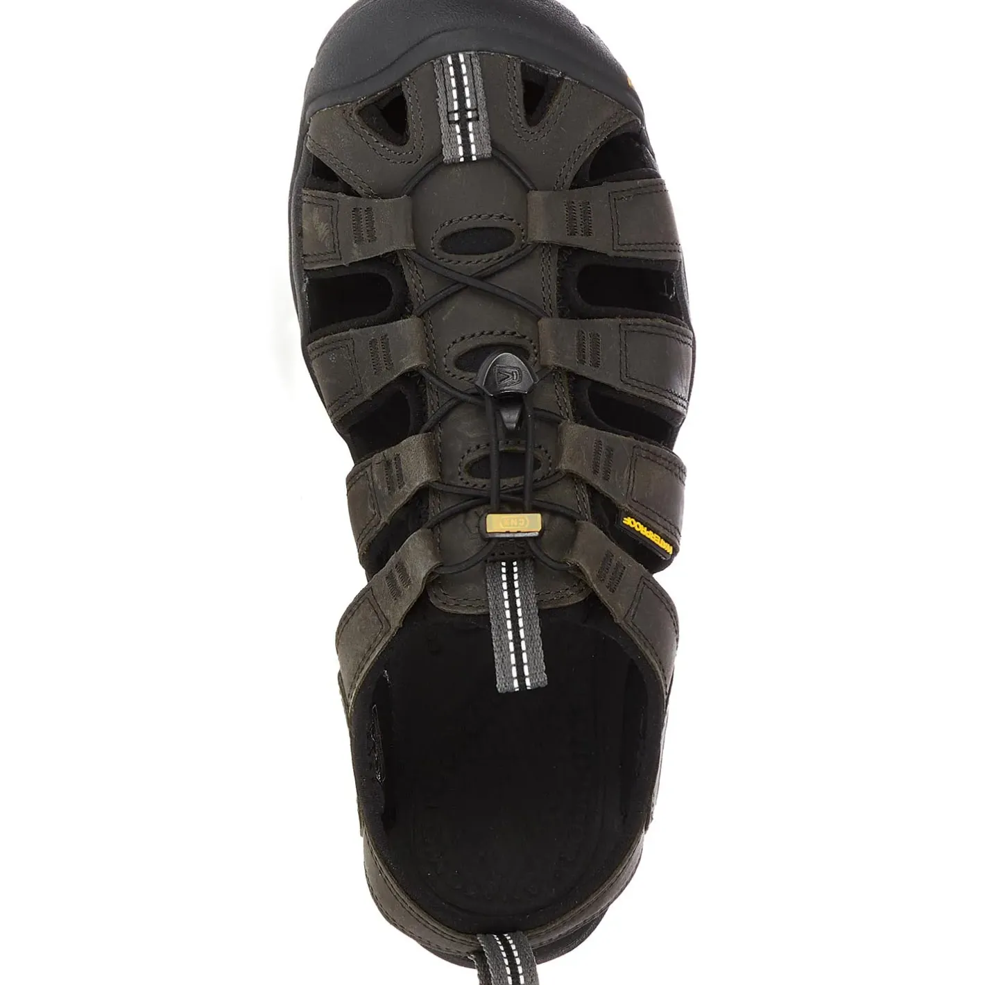 Keen Sandaler|Sandaler<Mens Clearwater CNX Leather Sort (MAGNET/BLACK)