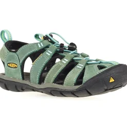 Keen Sandaler|Sandaler<Womens Clearwater CNX Leather Blå (MINERAL BLUE/YELLOW)