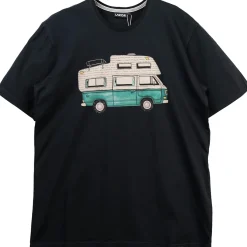 Lakor T-Shirts<Mens Forest Camper T-shirt Blå (MOONLESS NIGHT)