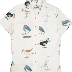 Lakor Skjorter<Mens Skating Birds Short Sleeve Shirt Hvid (STAR WHITE)