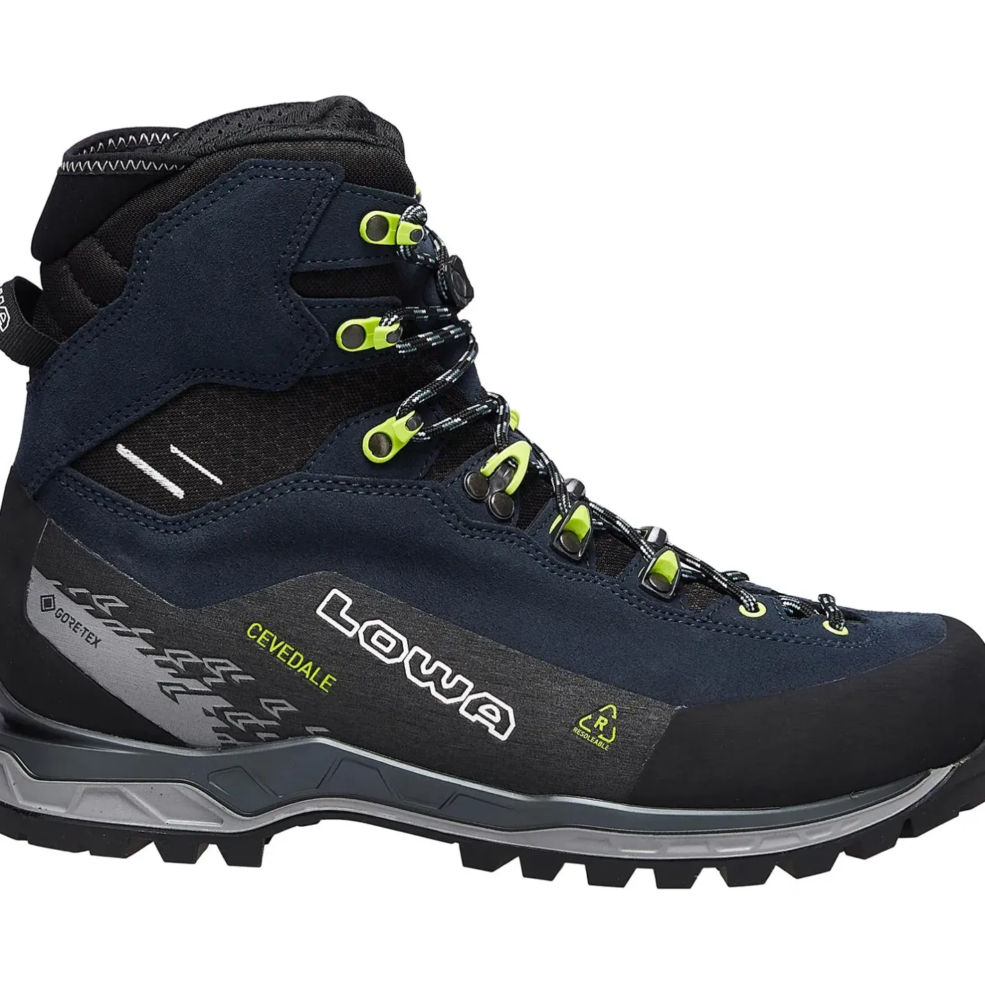Lowa Alpinstøvler|Alpinstøvler<Mens Cevedale Pro GTX Mid Blå (NAVY/LIME)