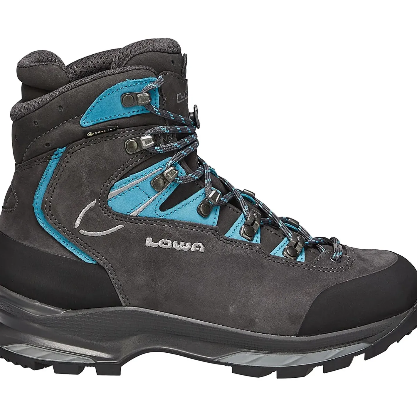 Lowa Vandrestøvler|Vandrestøvler<Womens Mauria Evo GTX Wide Grå (ANTHRACITE/TURQUOISE)