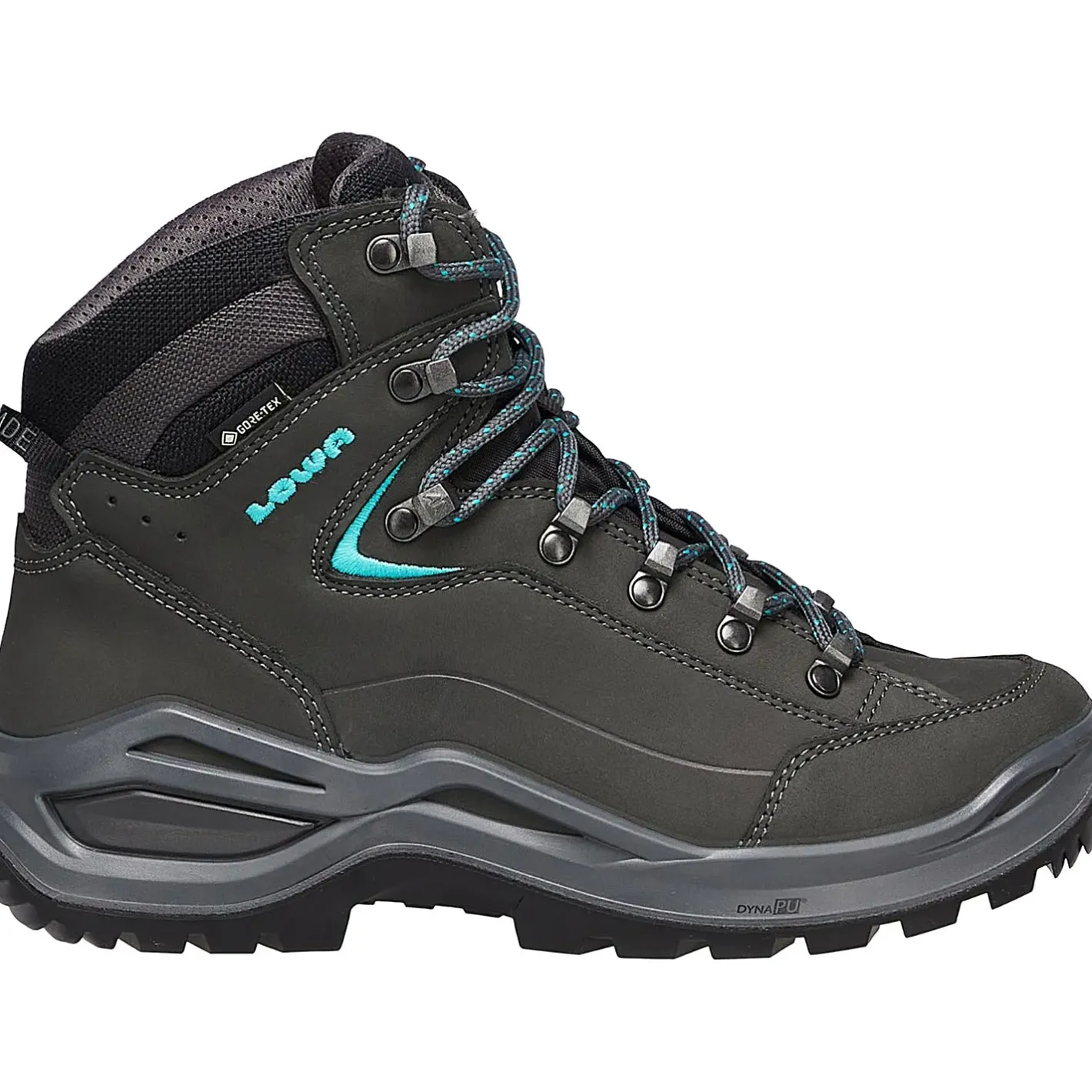 Lowa Vandrestøvler|Vandrestøvler<Womens Renegade Evo GTX Mid Narrow Sort (ASPHALT/TURQUOISE)