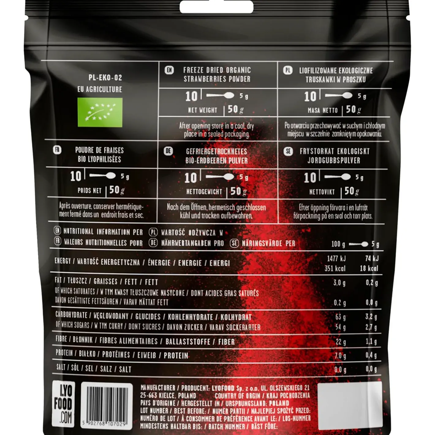 LYOFOOD Mad<Organic Strawberry Powder 50g
