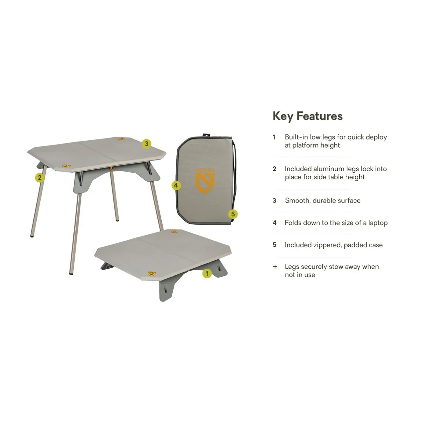 Nemo Borde Og Stole<Moonlander Dual Height Table Grøn (FOG)