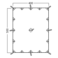 Nordisk Tarps<Kari 20 Basic Cotton Tarp Hvid (NATURAL)