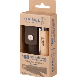 Opinel Knive Og Tools<N°8 Stainless Steel + Sheath Brun (BEACHWOOD)