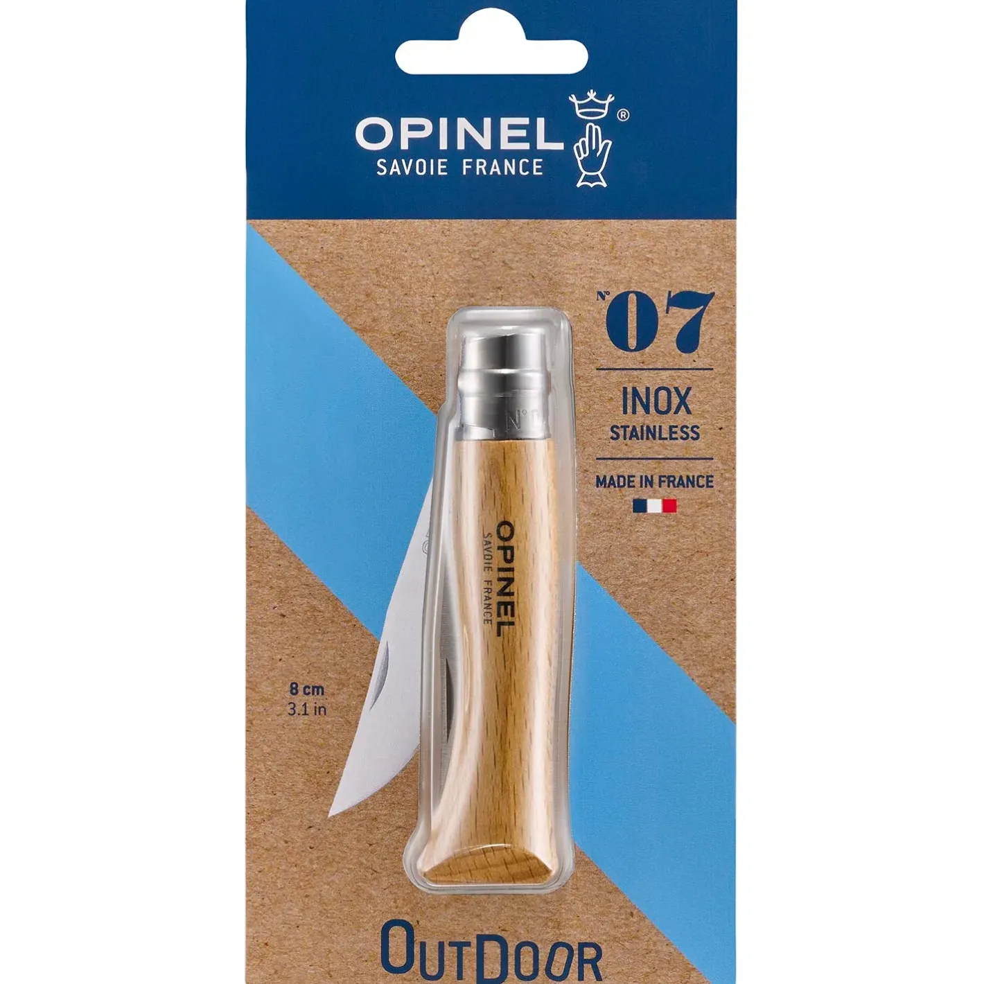 Opinel Knive Og Tools<N°7 Stainless Steel Brun (BEACHWOOD)