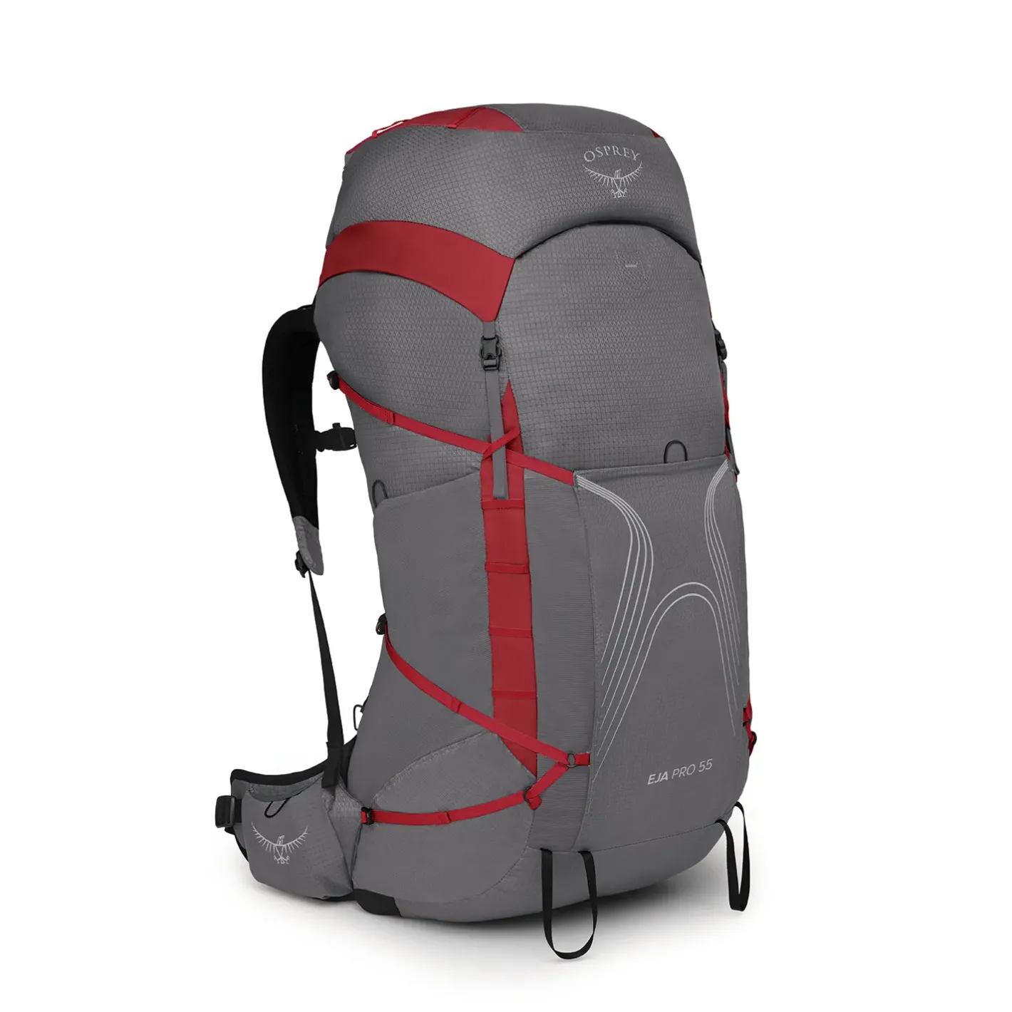 Et Grønnere Valg Vandrerygsække<Osprey Womens Eja Pro 55 Grå (DALE GREY/POINSETTIA RED)