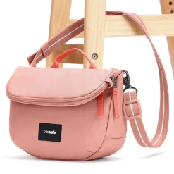 Hip Og Sling Bags<Pacsafe GO Saddle Crossbody Lyserød (ROSE)