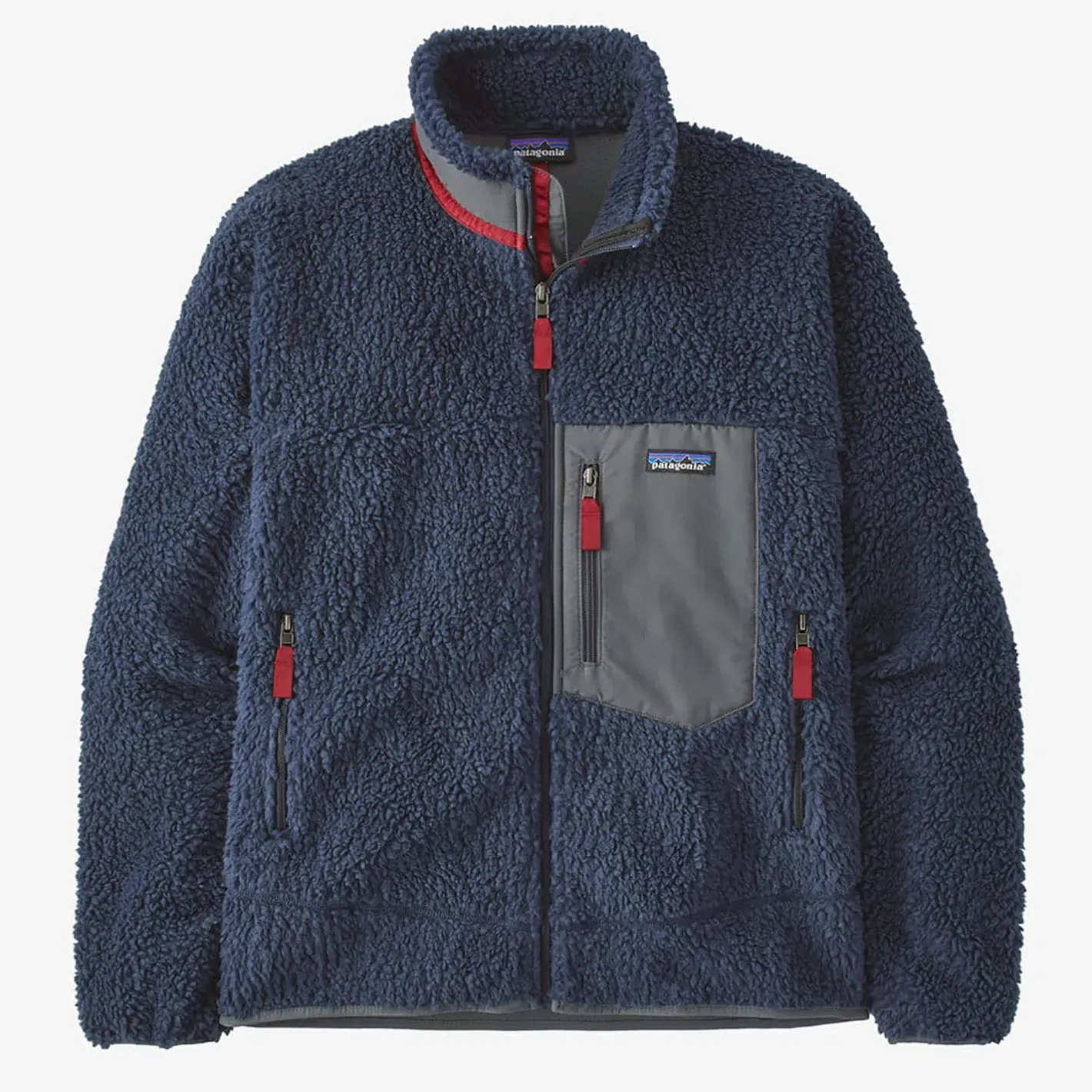 Patagonia Fleece- Og Uldtrøjer<Mens Classic Retro-X Jacket Blå (NEW NAVY/WAX RED)