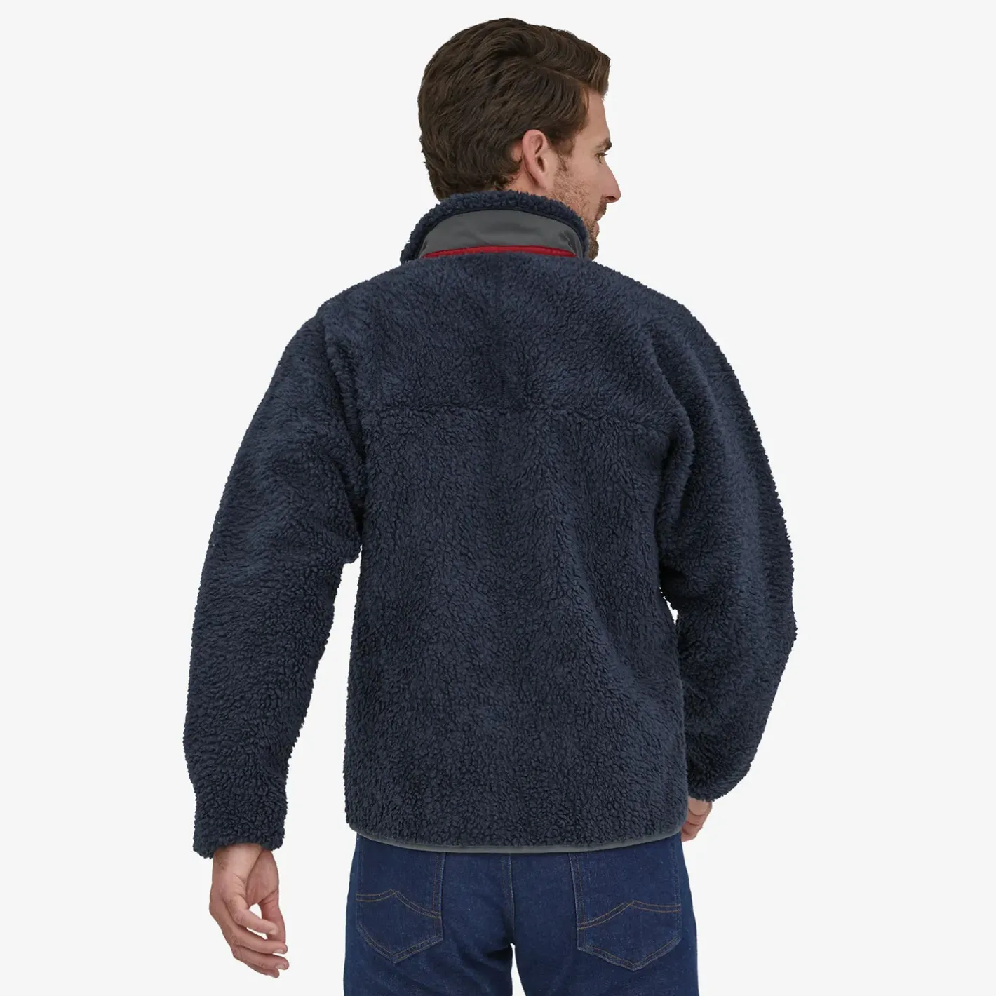 Patagonia Fleece- Og Uldtrøjer<Mens Classic Retro-X Jacket Blå (NEW NAVY/WAX RED)