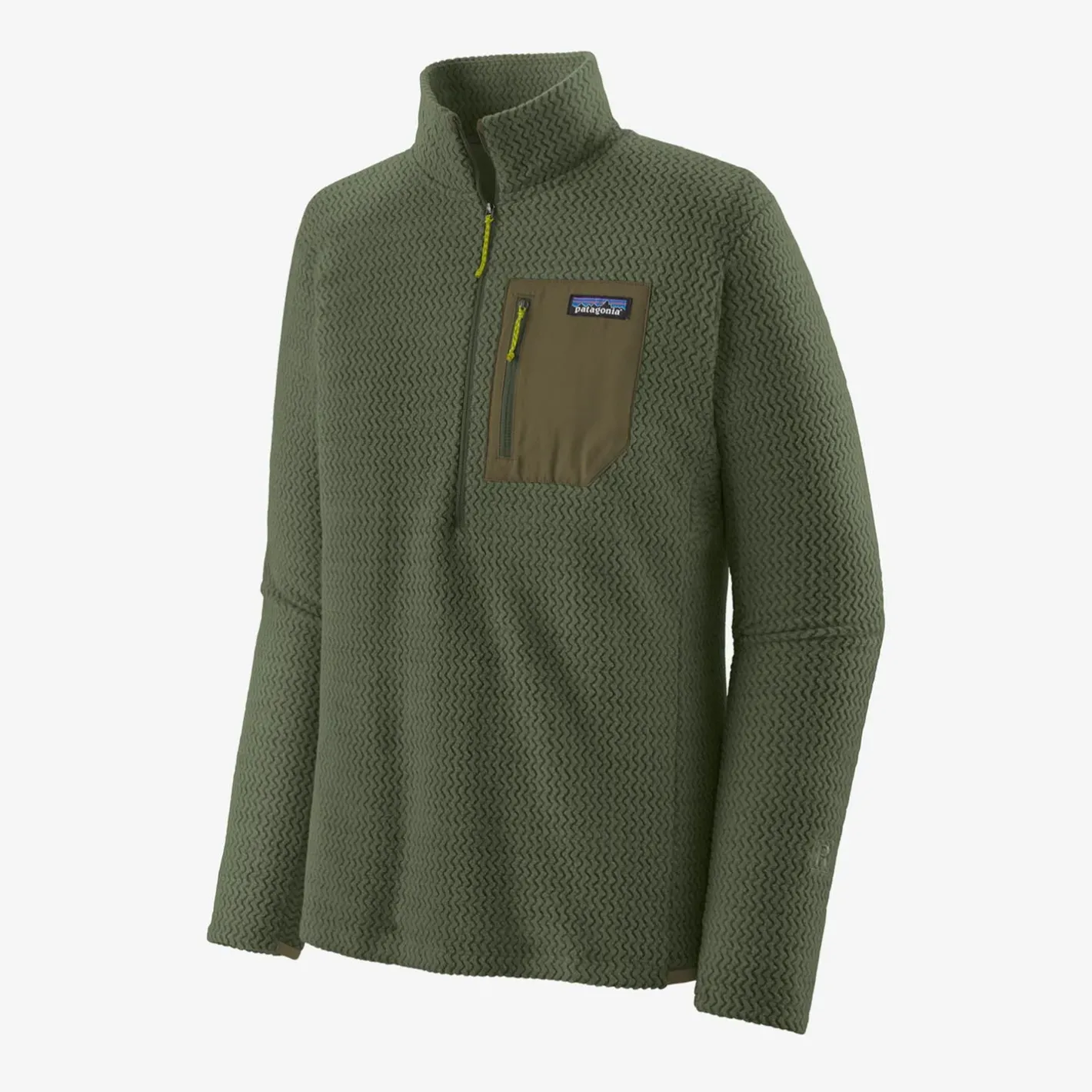 Et Grønnere Valg Sweaters Og Pullovers<Patagonia Mens R1 Air Zip Neck Blå (TIDAL TEAL)