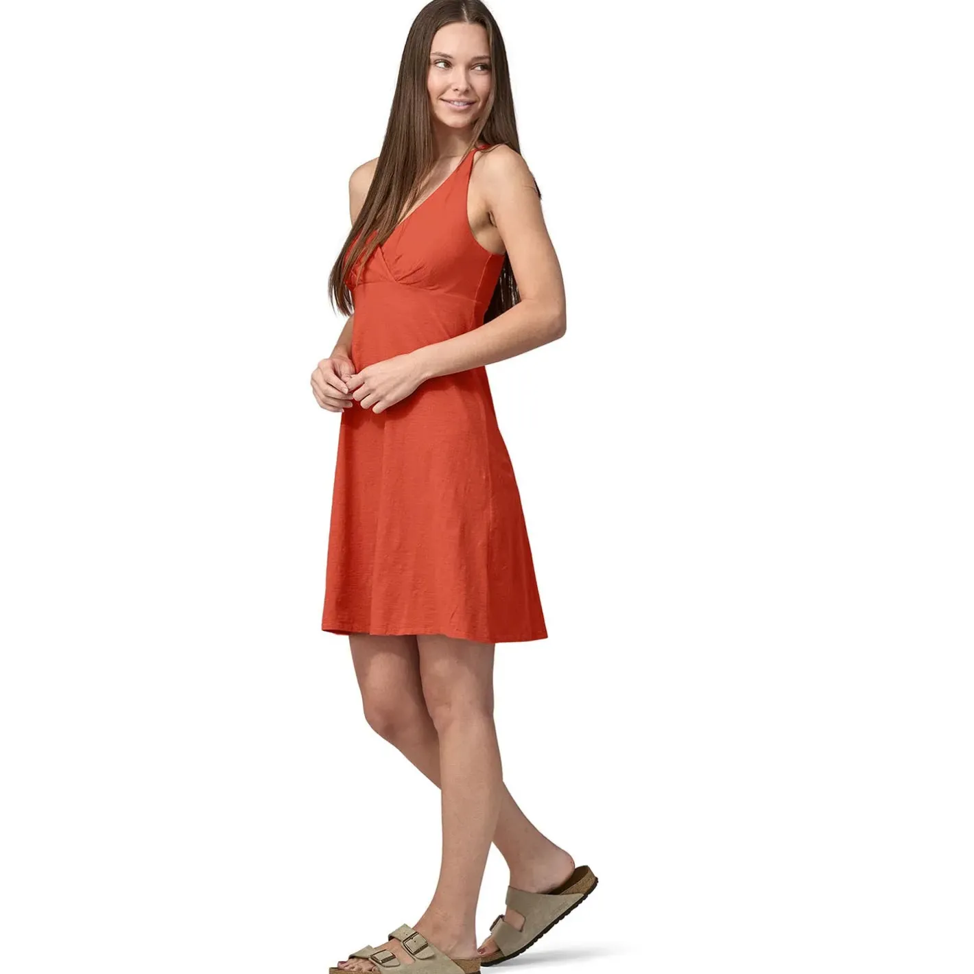 Et Grønnere Valg Kjoler<Patagonia Womens Amber Dawn Dress Rød (PIMENTO RED)