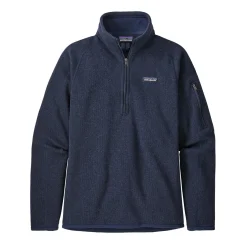 Et Grønnere Valg Sweaters Og Pullovers<Patagonia Womens Better Sweater 1/4 Zip Blå (NEW NAVY)