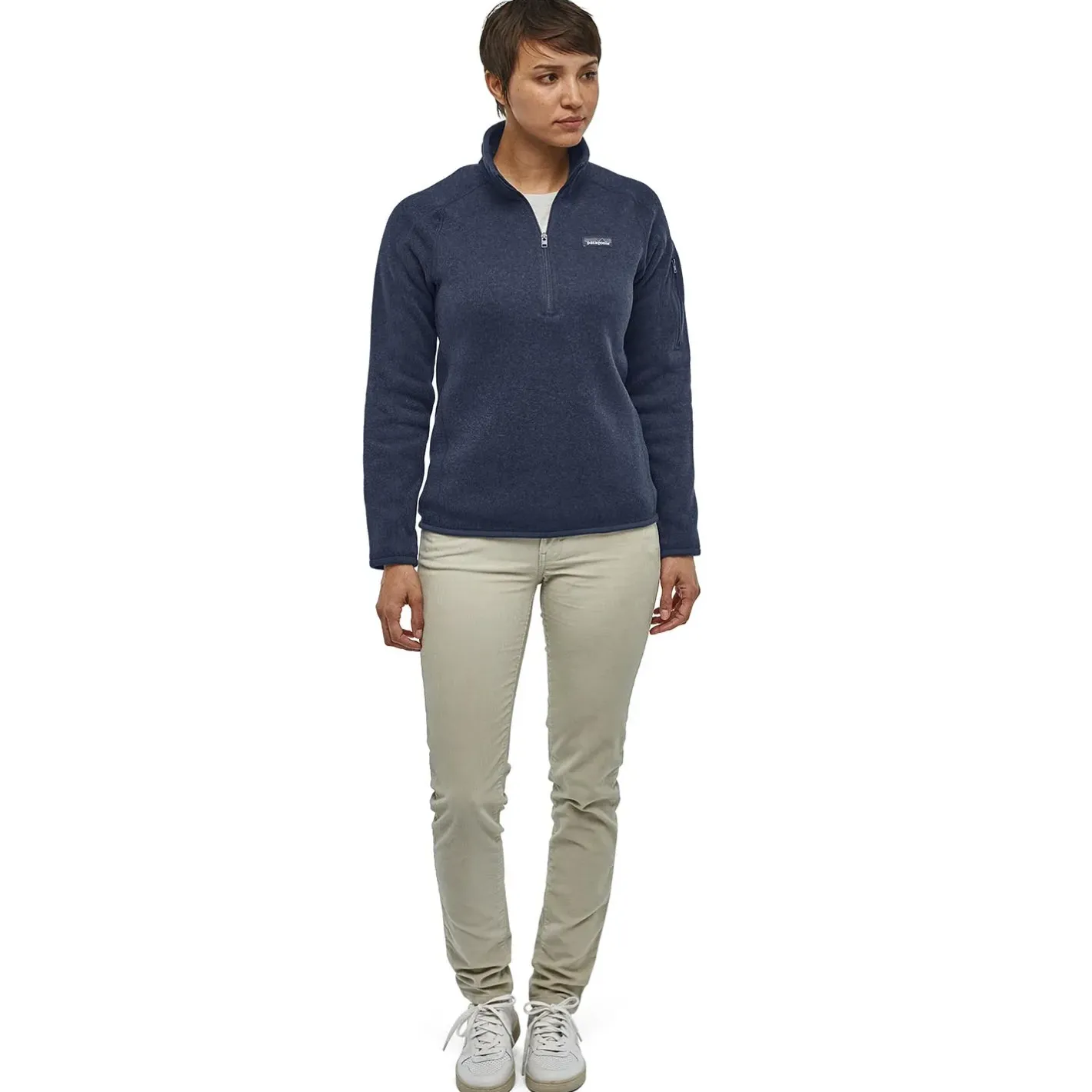Et Grønnere Valg Sweaters Og Pullovers<Patagonia Womens Better Sweater 1/4 Zip Blå (NEW NAVY)