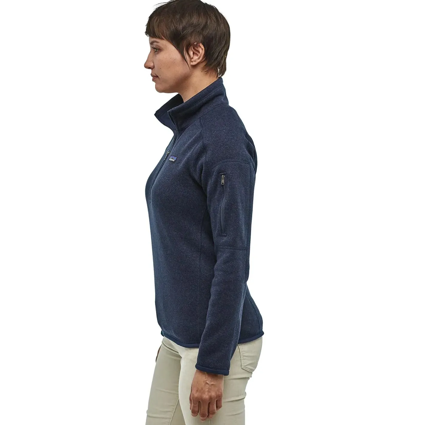 Et Grønnere Valg Sweaters Og Pullovers<Patagonia Womens Better Sweater 1/4 Zip Blå (NEW NAVY)