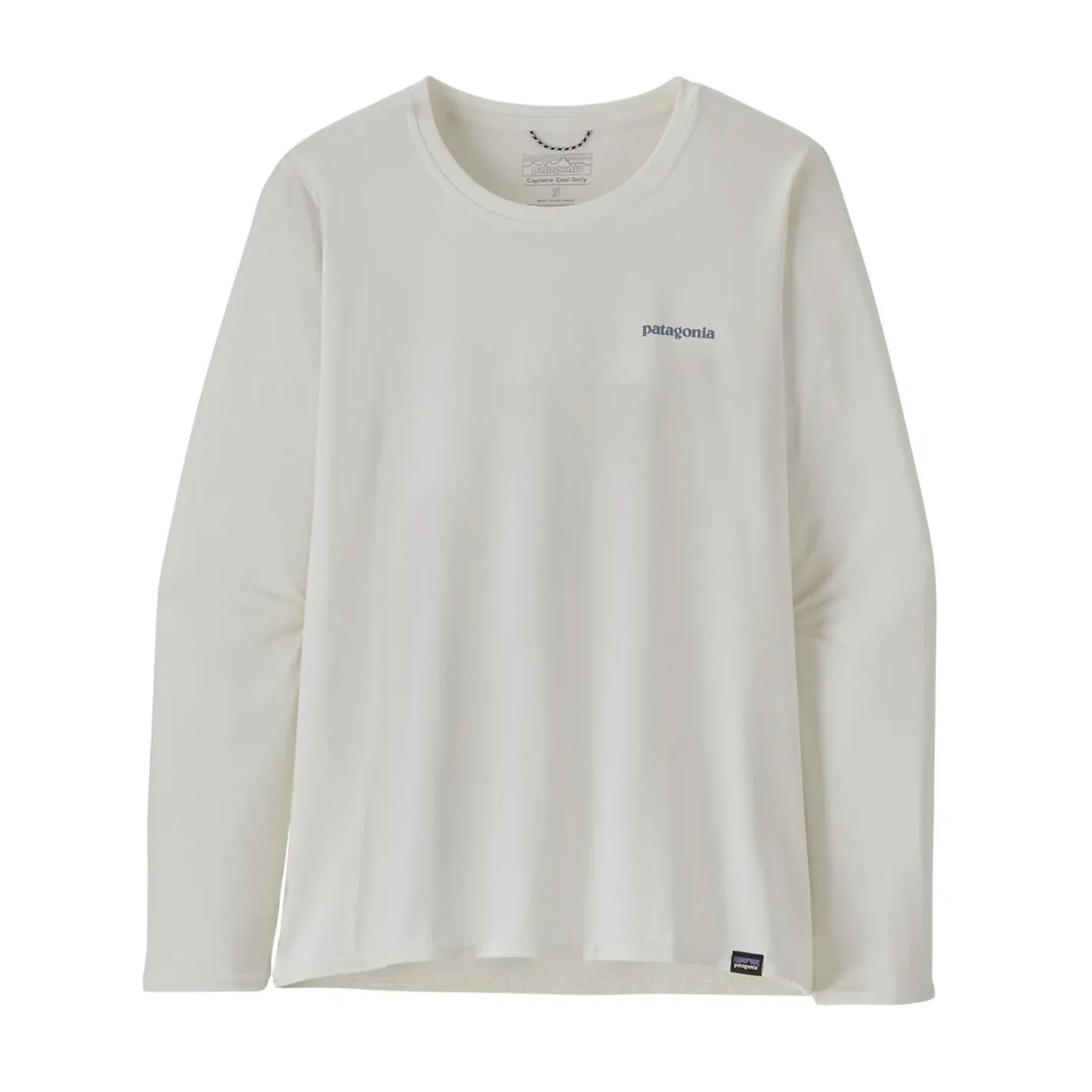 Et Grønnere Valg T-Shirts<Patagonia Womens LS Cap Cool Daily Graph Shirt-Waters Grå (BL LIGHT PLUME GREY: WHITE)