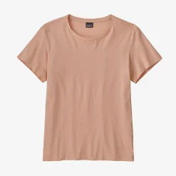 Patagonia T-Shirts<Womens Regenerative Org Cotton Tee Lyserød (ANTIQUE PINK)