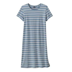 Patagonia Kjoler<Womens Regenerative Org Ctn T-shirt Dress Grå (SUNSET STRIPE: LT PLUME GREY)