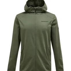 Peak Performance Fleece- Og Uldtrøjer<Mens Light Zip Hood Grøn (PINE NEEDLE)
