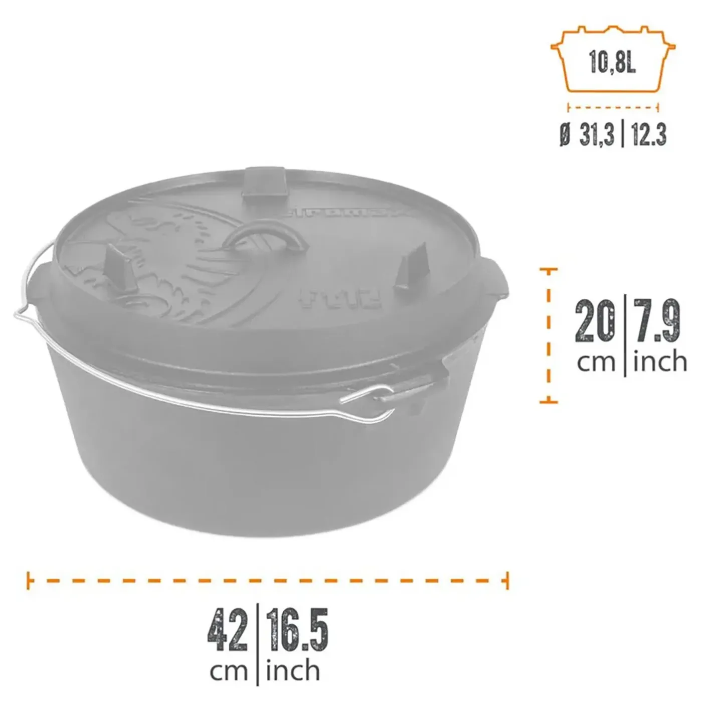 Petromax Udstyr Til Bålmad|Gryder Og Pander<Dutch Oven Ft12 11,5l