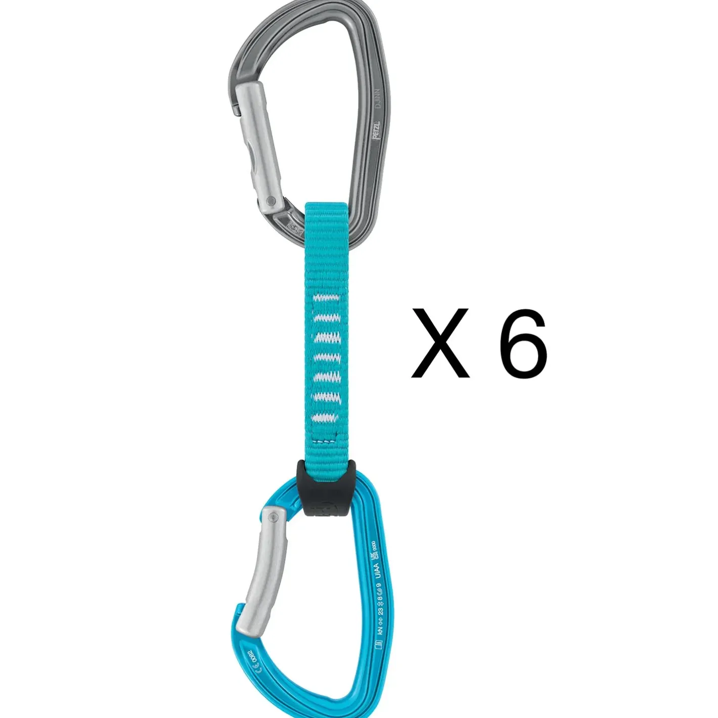 Petzl Karabiner<Djinn Axess Quickdraw 11 Cm 6-Pack Blå (ASSORTED)
