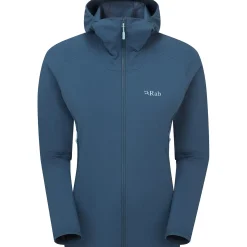 RAB Softshelljakker<Womens Borealis Hoody Blå (TEMPEST BLUE)