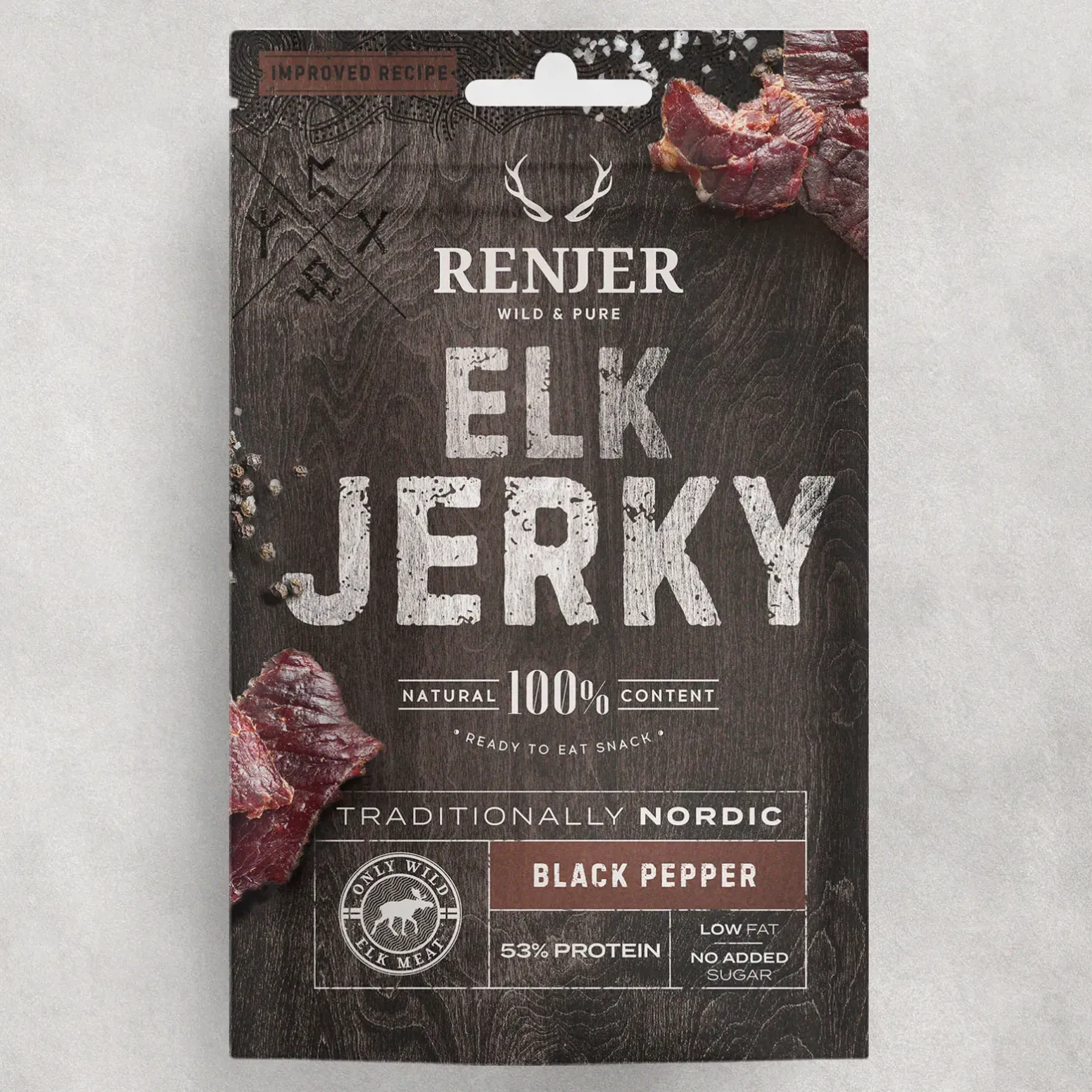 Renjer Mad<Nordic Elk Jerky Black Pepper