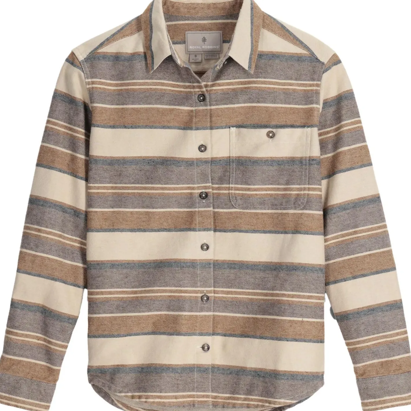 Royal Robbins Skjorter<Womens Clouds Rest Hemp L/S Brun (BISTRE PACIFIC CREST STRIPE)