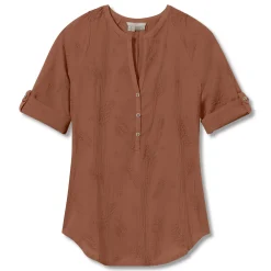 Et Grønnere Valg Skjorter<Royal Robbins Womens Oasis Tunic II 3/4 Sleeve Brun (BAKED CLAY)