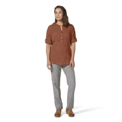 Et Grønnere Valg Skjorter<Royal Robbins Womens Oasis Tunic II 3/4 Sleeve Brun (BAKED CLAY)
