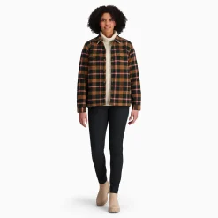 Et Grønnere Valg Skjorter<Royal Robbins Womens Snowcap Lined Flannel L/S Grøn (PINE GROVE PINECREST PLD)