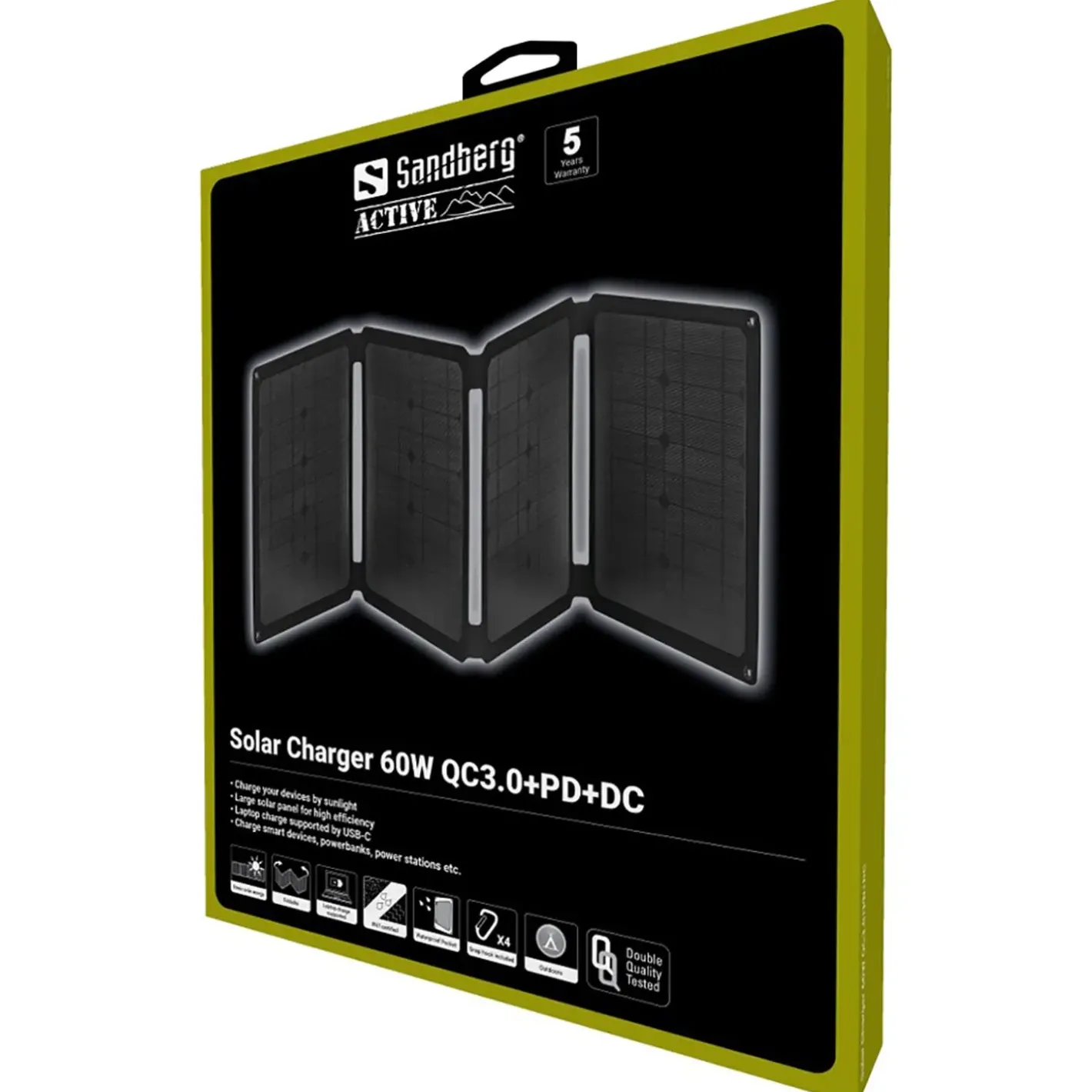 Sandberg Powerbanks Og Solceller<Solar Charger 60W QC3.0+PD+DC