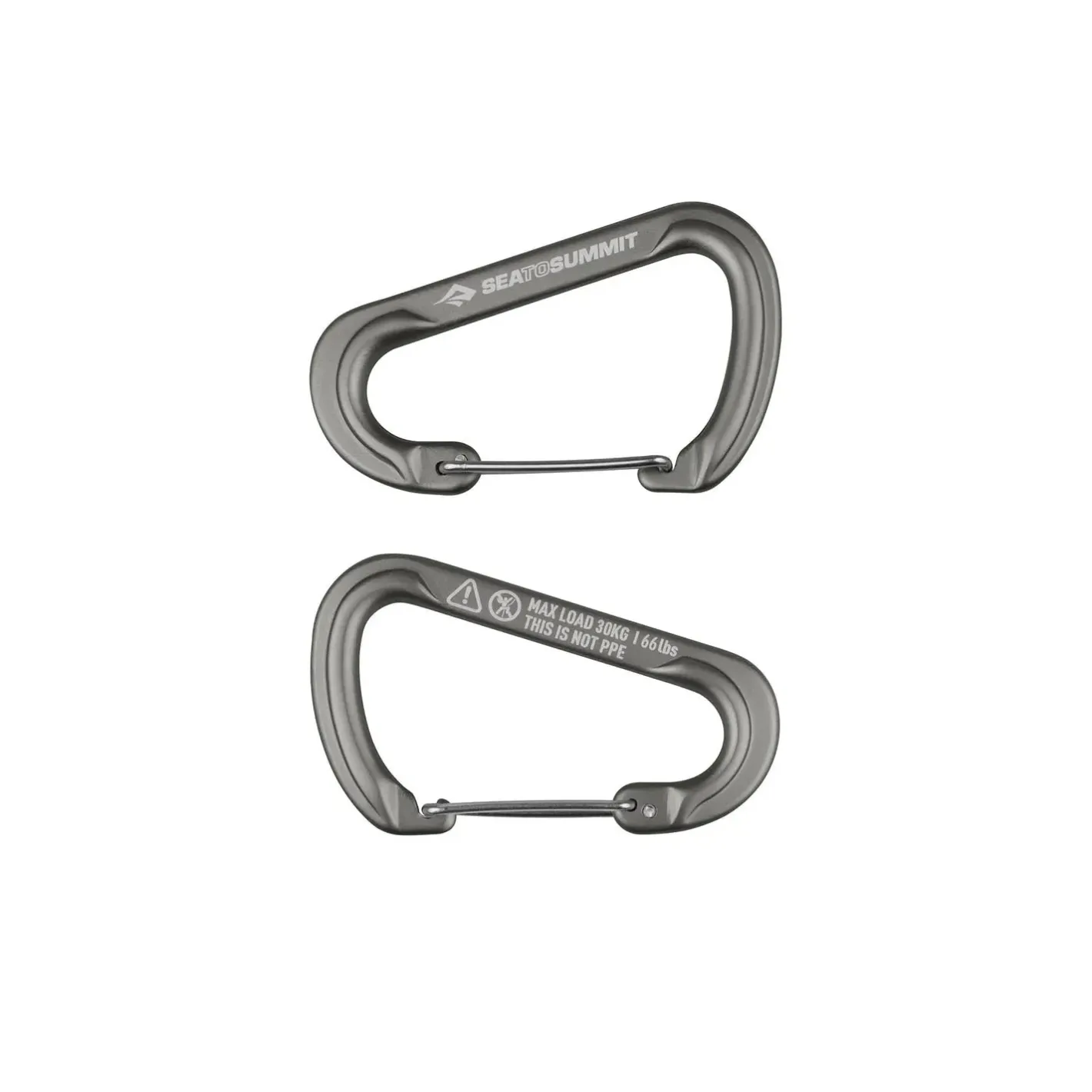 Sea to Summit Tilbehør Til Rejseudstyr<Accessory Carabiner Large 2pak Grå (TITANIUM GREY)