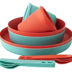 Sea to Summit Bestik, Tallerkener Og Kopper<Passage Dinnerware Set 2 Pers (14 Pcs) Blå (AQUA SEA BLUE/SPICY ORANGE)