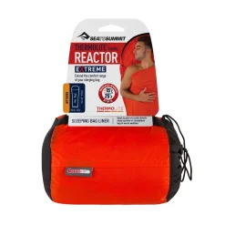 Sea to Summit Lagenposer<Reactor Extr Long Thermolite Mummy Liner Orange (ORANGE SACK/RED LINER)