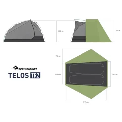 Sea to Summit 2 Personers Telte<Telos TR2 Grøn (GREEN)