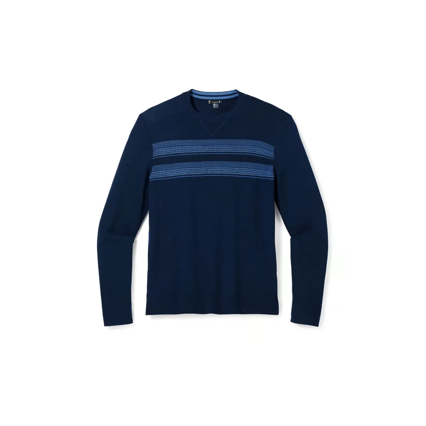 Smartwool Sweaters Og Pullovers<Mens Sparwood Stripe Crew Sweater Blå (DEEP NAVY HTHR LAGUNA BLUE H)