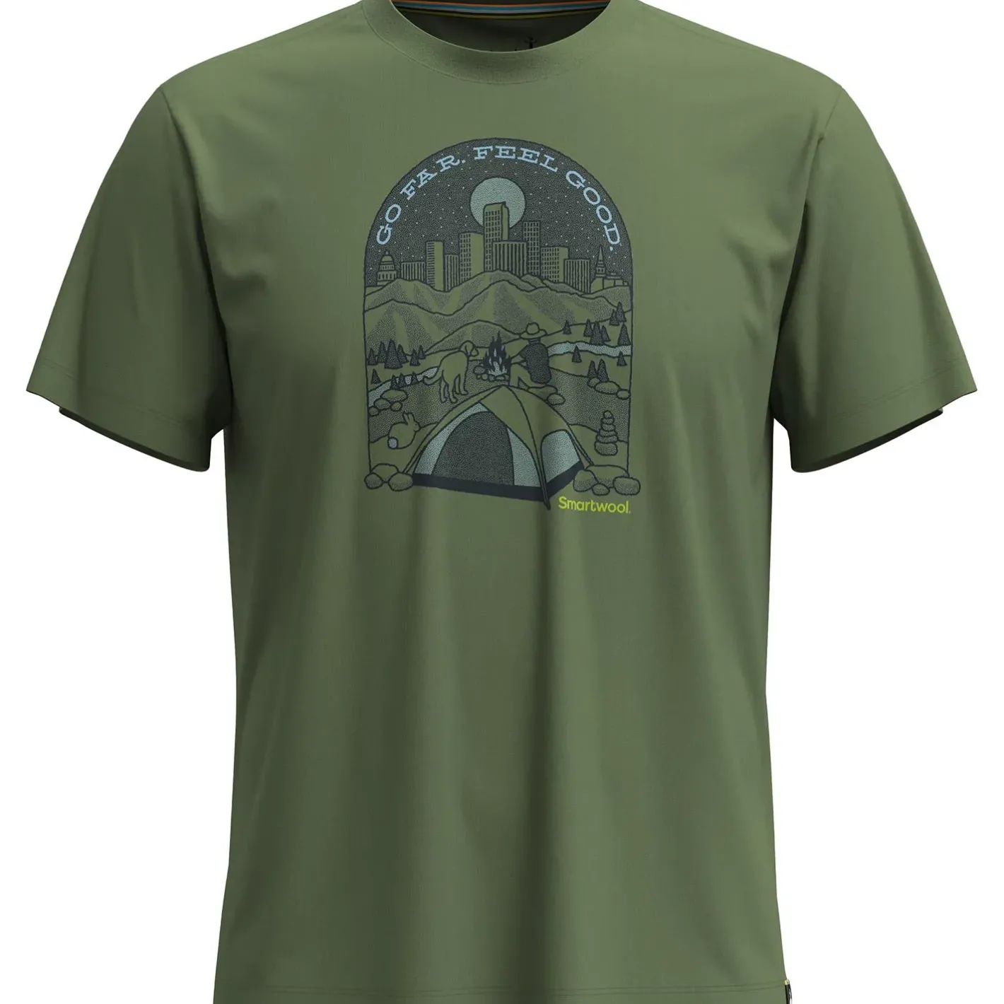Smartwool T-Shirts<Mens Streets To Peaks Graphic S/S Tee Grøn (FERN GREEN)