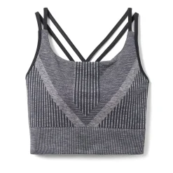 Smartwool Toppe<Womens Intraknit Strappy Bra Sort (BLACK HEATHER)