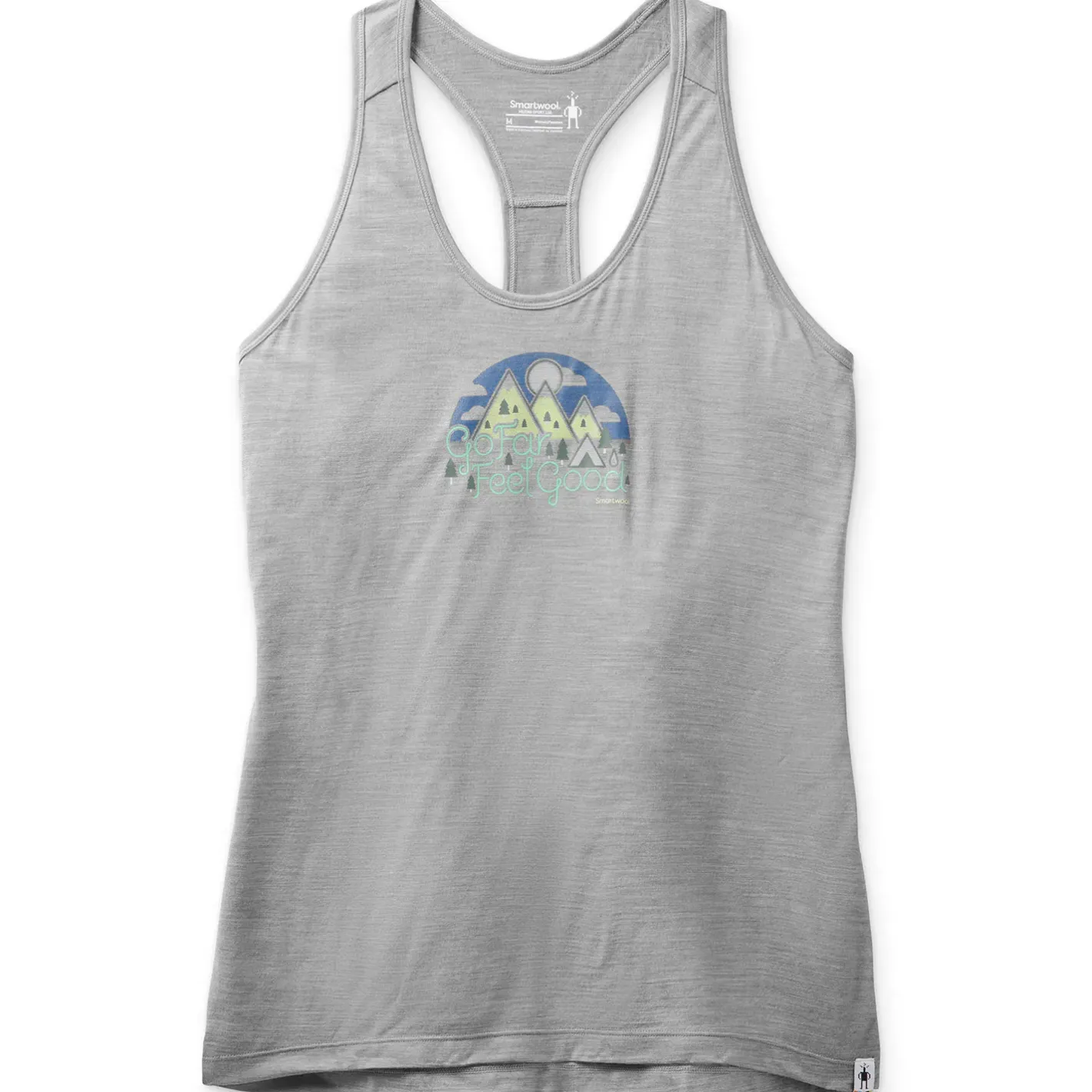 Smartwool Toppe<Womens Merino Sport 150 GFFG Grafic Tank Grå (LIGHT GRAY HEATHER)