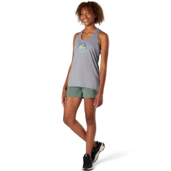 Smartwool Toppe<Womens Merino Sport 150 GFFG Grafic Tank Grå (LIGHT GRAY HEATHER)