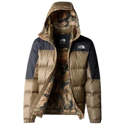 The North Face Varme Jakker<Mens Diablo Recycled Down Hoodie Beige (ALMOND BUTTER/TNF BLACK)
