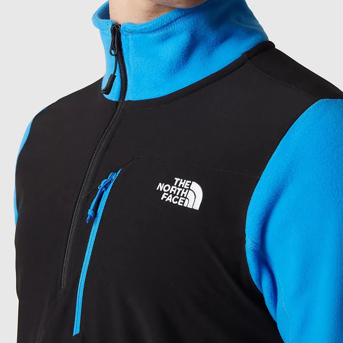 The North Face Sweaters Og Pullovers<Mens Glacier Pro 1/4 Zip Blå (OPTIC BLUE/TNF BLACK)