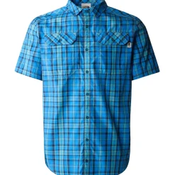 The North Face Skjorter<Mens S/S Pine Knot Shirt Blå (SHADY BLUE PLAID)