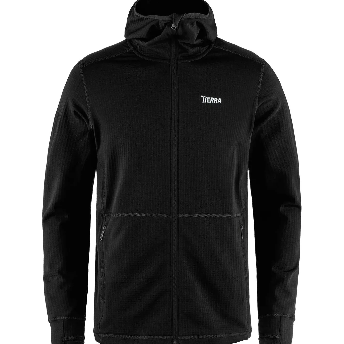 Tierra Fleece- Og Uldtrøjer<Mens Nallo Hood Full Zip Sort (BLACK)