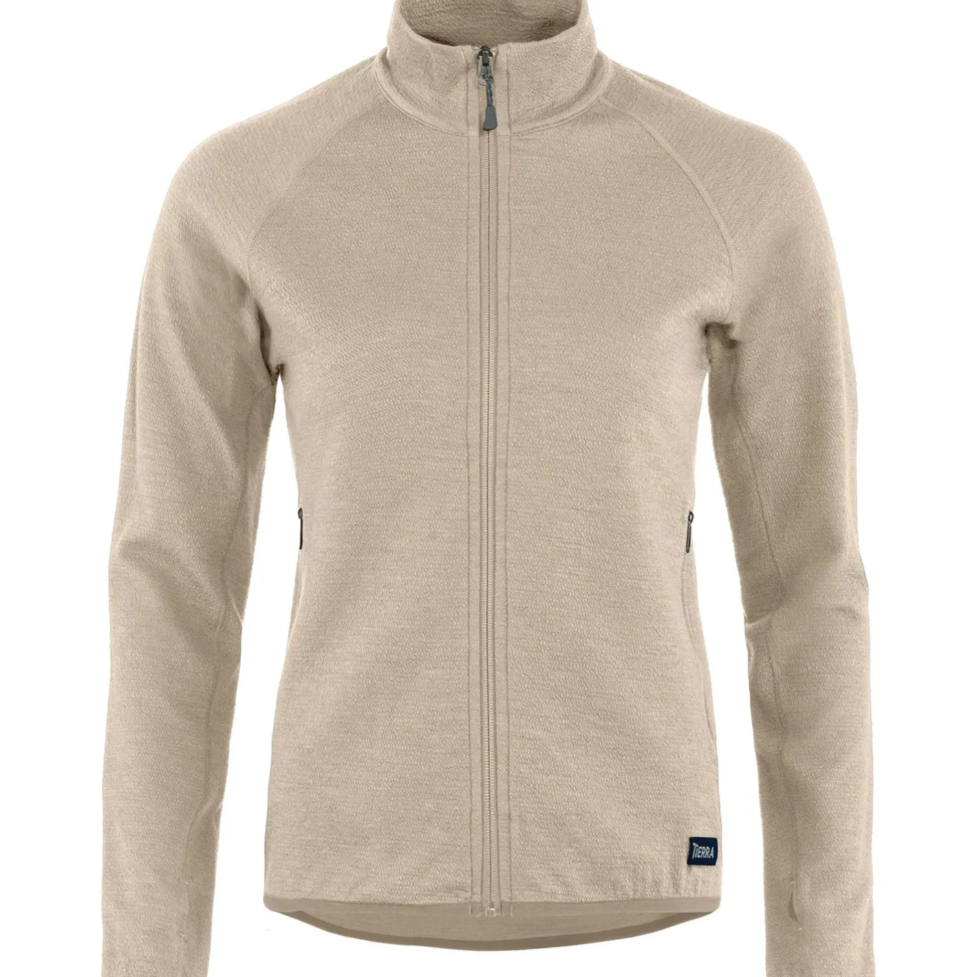 Et Grønnere Valg Fleece- Og Uldtrøjer<Tierra Womens Midlana 340 Merino Full Zip Beige (SAND)